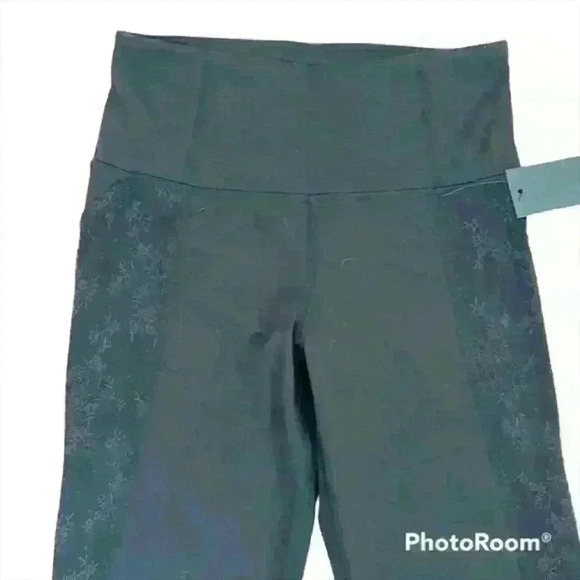 Mono b black lace insert lounge athletic workout leggings size small NWT - Picture 3 of 7